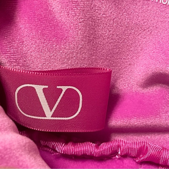 VALENTINO Small Petite Velvet Wrislet Pouch in Pink Pochette Rose - Picture 4 of 7